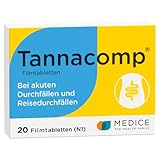 Tannacomp 20 Filmtabletten bei akutem Durchfall & Bauchkrämpfen - schnelle & zuverlässige Hilfe - für Kinder ab 5 Jahren