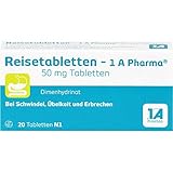 Reisetabletten – 1 A Pharma ® Arzneimittel bei Schwindel, Übelkeit und Erbrechen: 20 Tabletten