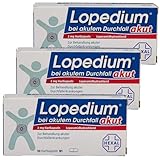 LOPEDIUM akut 3x 10 Kapseln Sparset I schnelle Hilfe gegen akuten Durchfall I Stoppt Diarrhoe zuverlässig I mit give-away von Pharma Perle