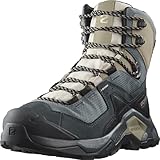 Salomon Quest Element Gore-Tex Waterproof Women's Outdoor Shoes, Athletic inspiration, All-terrain stability, and Outdoor essentials, Ebony, 5.5